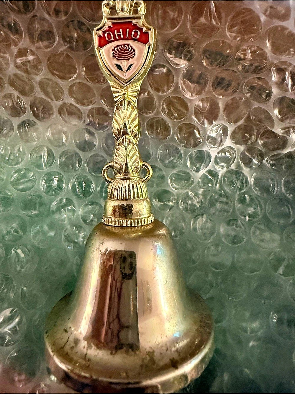 Ohio Souvenir Bell Gold Decor
